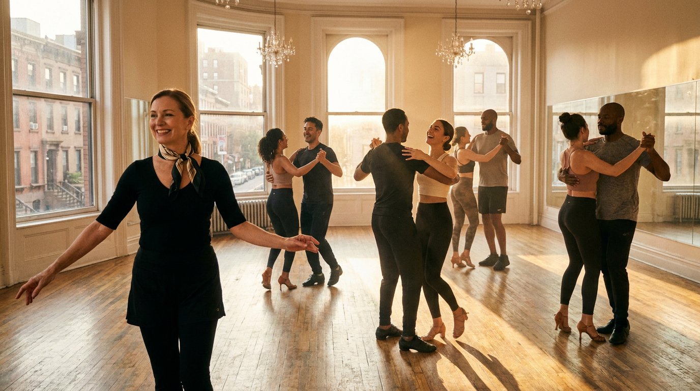 A full, thriving dance studio in the sun